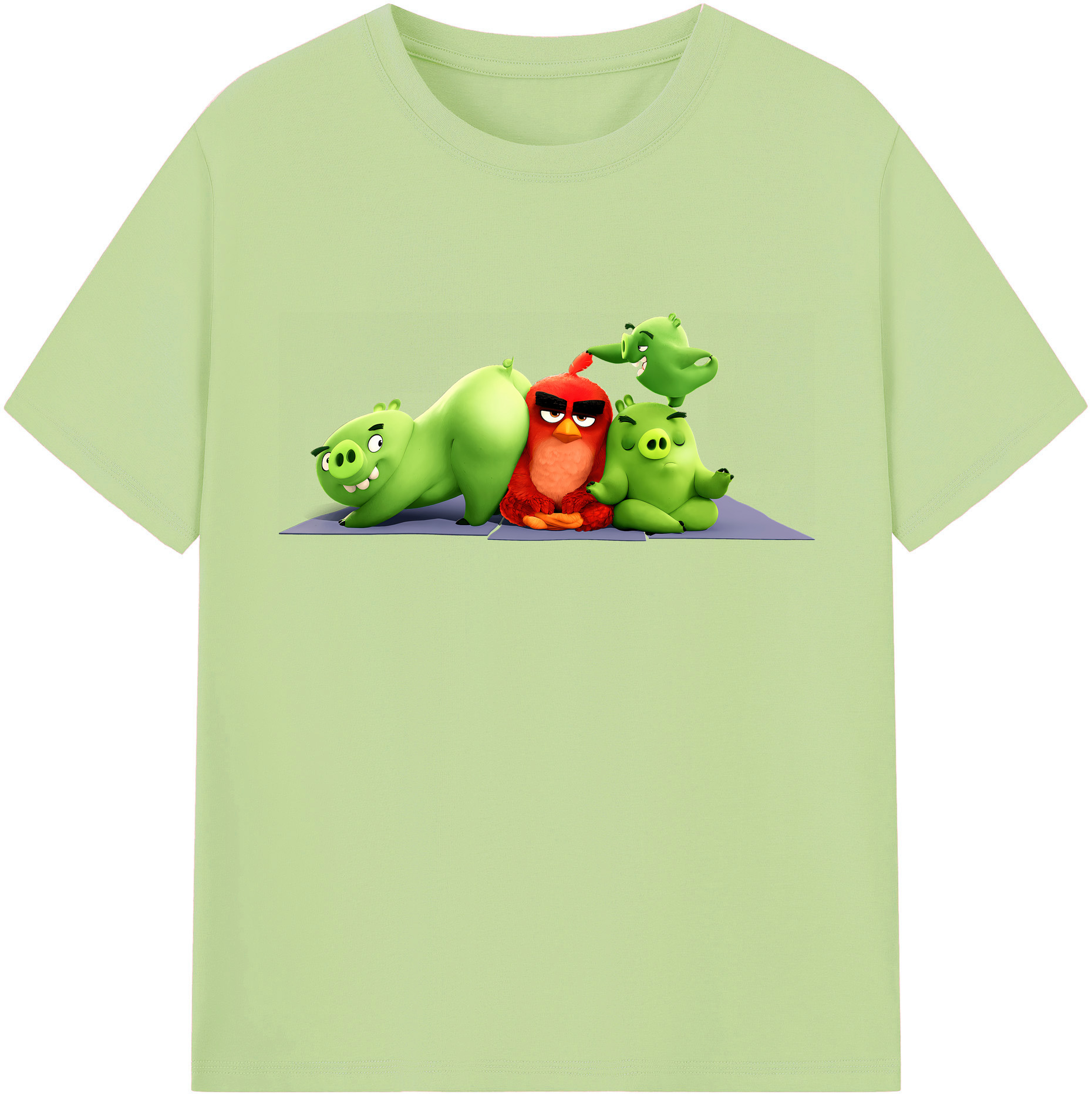 （画像用） Angry Birds アングリーバード 綿100％半袖Tシャツ（フロントプリント）